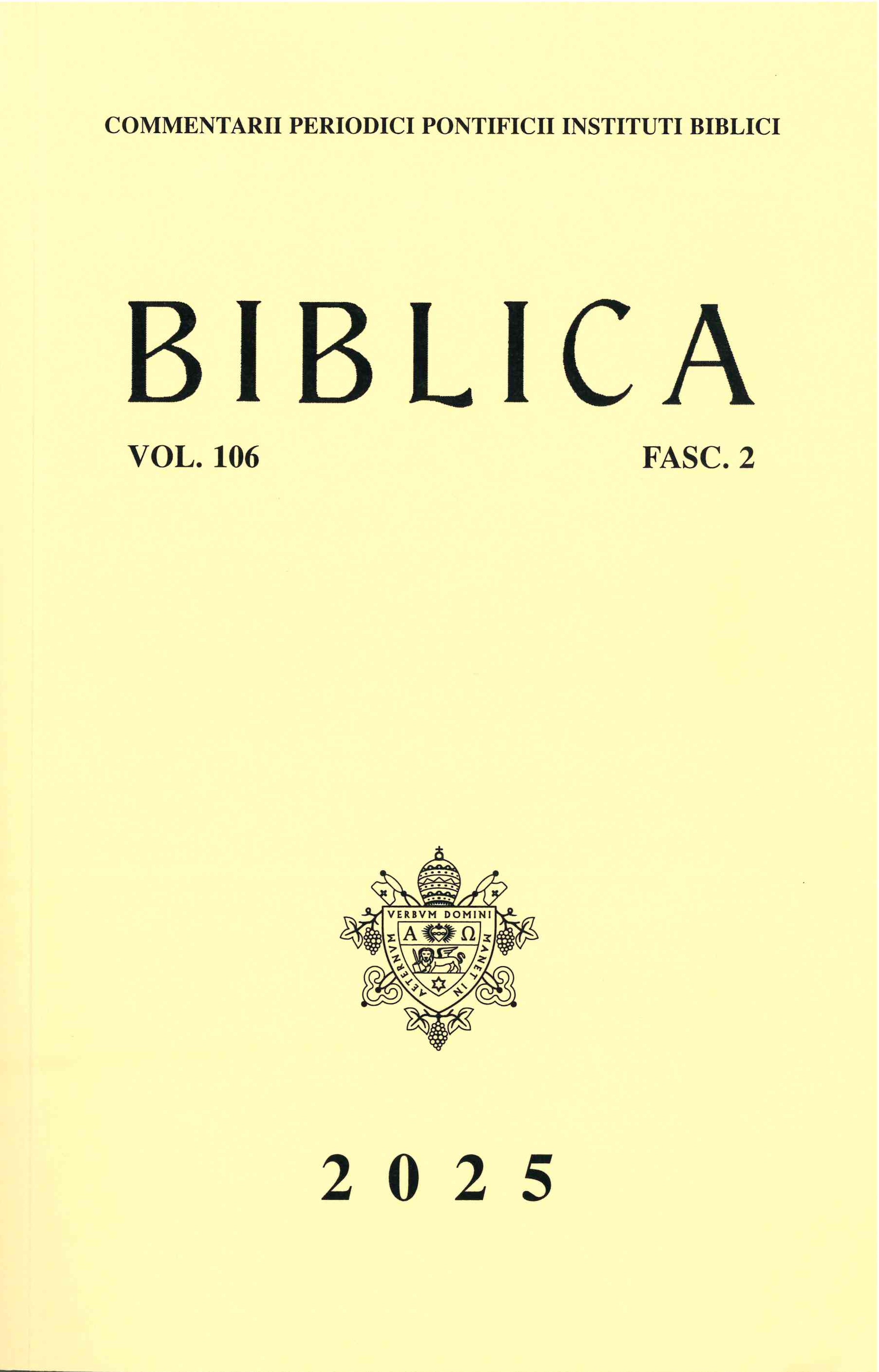 Our journals : Biblica