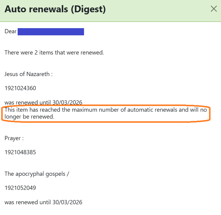 Improved renewal notices